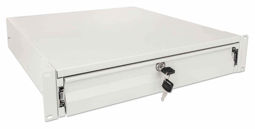Intellinet 19" schuiflade 2HE afsluitbaar 466mm tief grijs, afbeelding 2