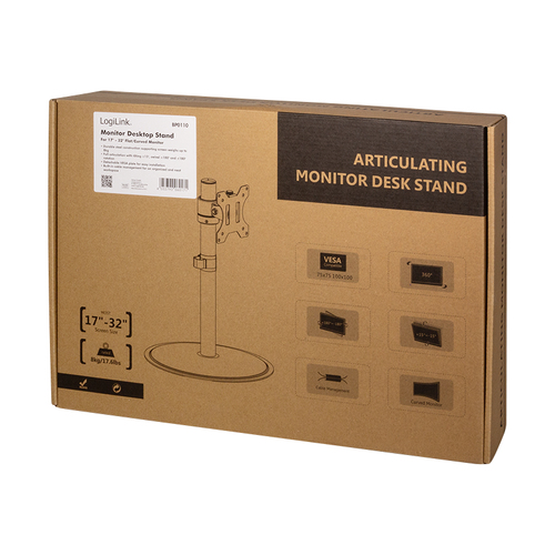 LogiLink BP0110 flat panel bureau steun 81,3 cm (32 ) Zwart, afbeelding 5