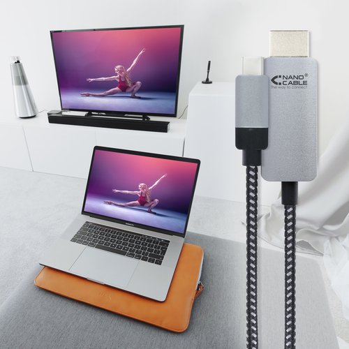 Cabo Conversor Nanocable USB-C Macho > Hdmi Macho 3 M Preto
