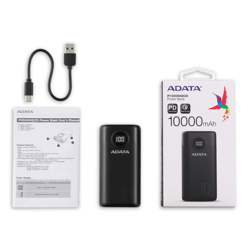 PowerBank  ADATA AP10000QCD-DGT-CBK