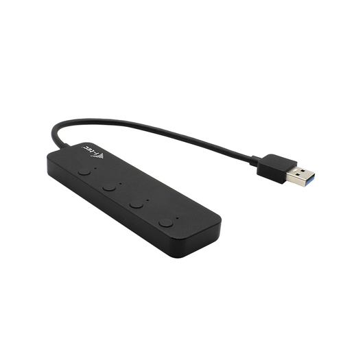 i-tec 4-Port USB 3.0 Metal USB-hub met individuele aan/uit schakelaars, afbeelding 2