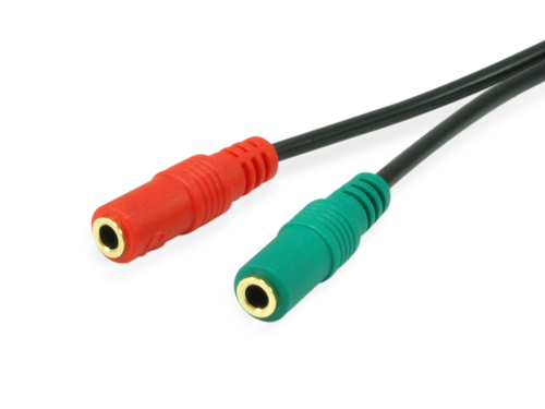 Equip Audio Splitter Y-Kabel male to female 1xSt->2xBu, afbeelding 2