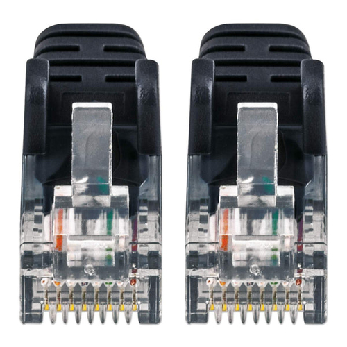 CAT6 U/UTP SLIM NETWORK PATCH CABLE, 25 FT., BLACK, 5-PACK