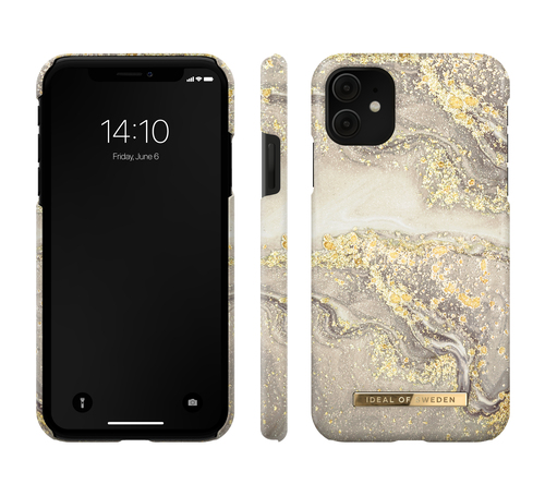 iDeal of Sweden Printed Case iPhone 11/XR Sparkle Greige Marbl – image 2