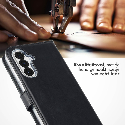 Selencia Echt Lederen Bookcase Samsung Galaxy A56 - Zwart, afbeelding 2