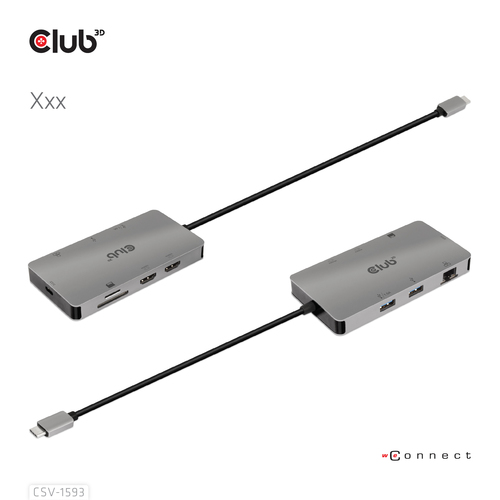 Club 3D USB 3.2 Gen1 Type-C 8-in-1 dockingstation, afbeelding 5
