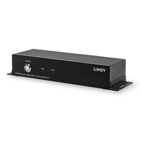 Lindy 2 Port Dual Head DisplayPort 1.2, KVM Switch, afbeelding 2