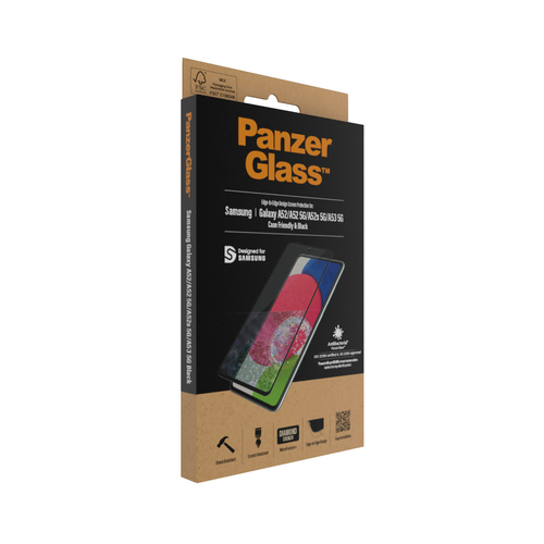 Panzerglass Samsung Galaxy A52/A52 5G Case Friendly Smartphone screenprotector Zwart, afbeelding 4