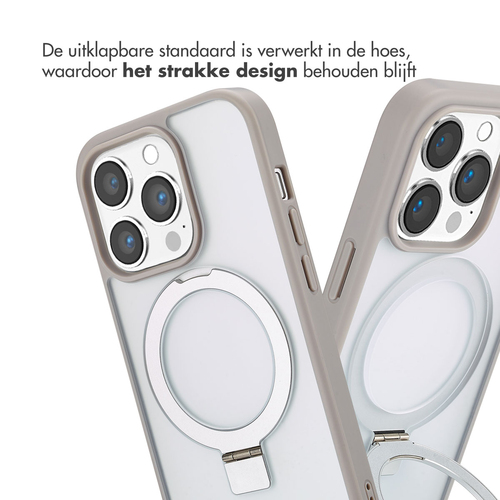 Accezz Ring Stand Backcover met MagSafe iPhone 14 Pro - Grey, afbeelding 6