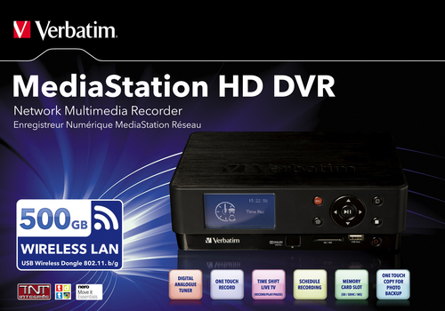 Verbatim MediaStation HD DVR Wireless Network Multimedia Recorder 500GB – image 6