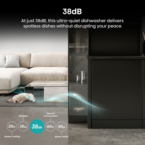 Hisense UV Clean HV693A60UVADUK Full-size Fully Integrated WiFi-enabled Dishwasher, White - image 7