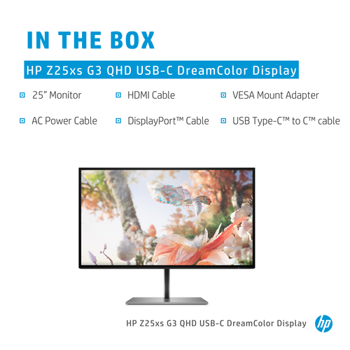 Specs HP Z25xs G3 Quad HD 63.5 cm (25 