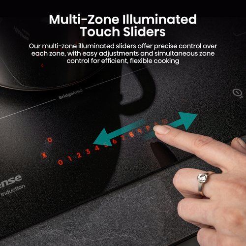 Hisense 59,5 cm induction hob with 4 zones delivering strong, responsive heat for everything from quick boiling to precise simmering. Matt surface with 10x scra – image 6