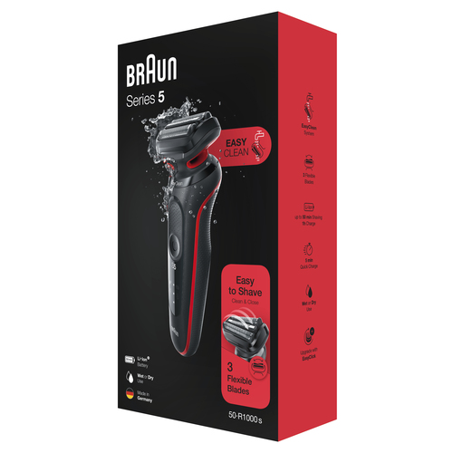 Braun Series 5 50-R1000s Foil shaver Red – image 8