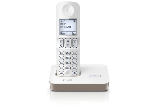 Philips D4001WC/FR telephone DECT telephone Caller ID Cappuccino – image 2