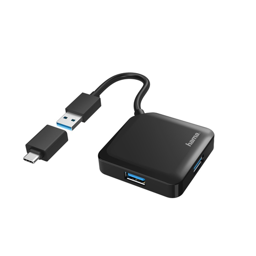 Hama 200116 USB hub 4 ports USB 3.0 Black - image 1