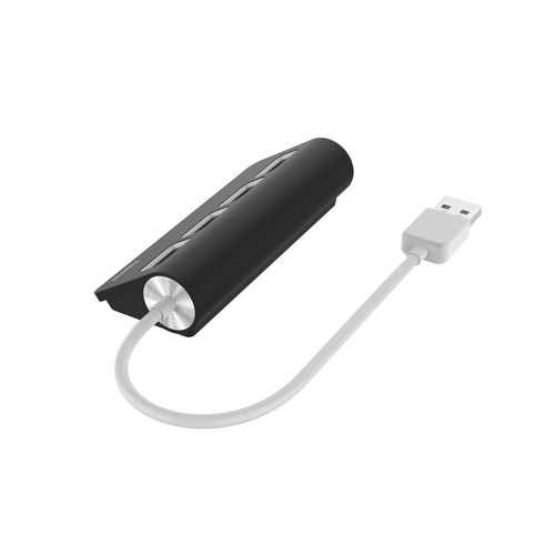 Hama USB-HUB, 4-POORTS, USB 2.0, 480 MBIT/S USB Hub Zwart, afbeelding 2