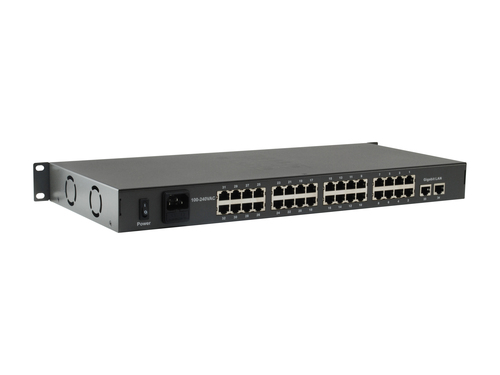 LevelOne 34-Port Fast Ethernet PoE Switch, 802.3at/af PoE, 32 PoE Outputs, 2 x Gigabit RJ45 – image 6