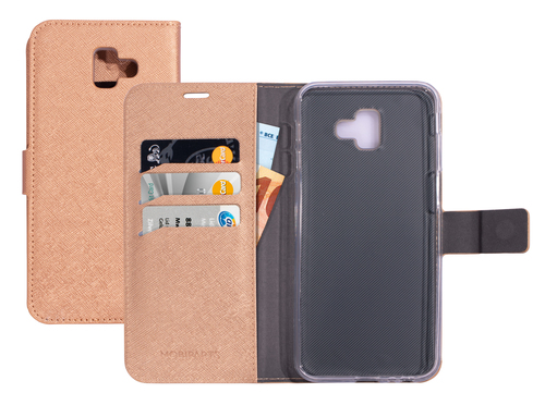 Mobiparts Saffiano Wallet Case Samsung Galaxy J6 Plus (2018) Copper