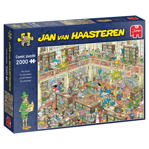 Jan van Haasteren The Library 2000 pcs Pusle 2000 tk Koomiksid