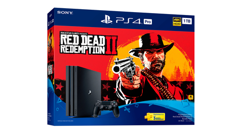 Sony PlayStation 4 PRO + Red Dead Redemption 2 1 TB Wi-Fi Melns