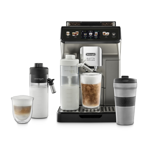 Delonghi Eletta Explore Bean to Cup Machine with Cold Brew Titanium & Black - Titanium - image 8