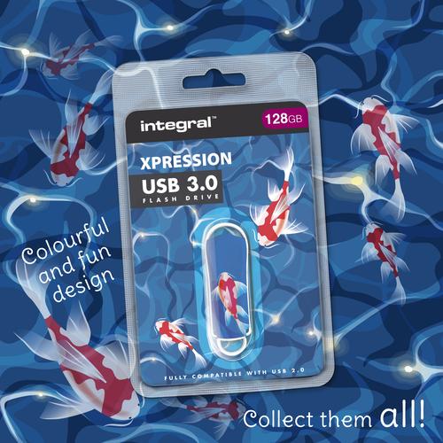 Integral 128GB USB3.0 DRIVE XPRESSION KOI FISH – image 9