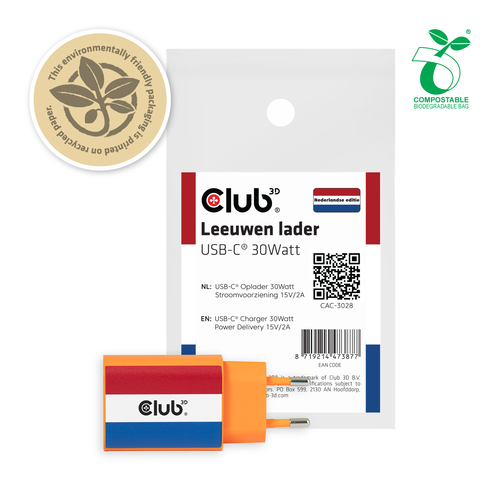 CLUB3D Leeuwen lader USB‑C® 30Watt – image 7
