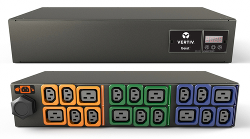 Vertiv Geist MN01D2R0-18PB63-2PS56B0H10-S power distribution unit (PDU) 18 AC outlet(s) 0U Black
