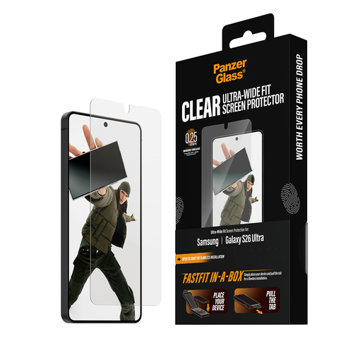 PanzerGlass ® Screen Protector Samsung Galaxy S26 Ultra | Ultra-Wide Fit w. Fastfit in-a-box Protector de pantalla 1 pieza(s)