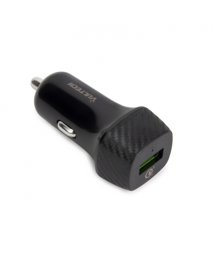 Vultech CA-1Q cargador de dispositivo móvil Auriculares, Teléfono móvil, Smartphone, Tableta Negro Encendedor de cigarrillos Carga rápida Auto