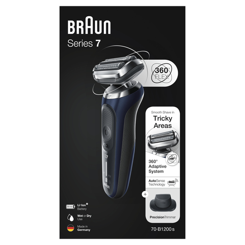 Braun Series 7 70-B1200s Foil shaver Trimmer Blue – image 7