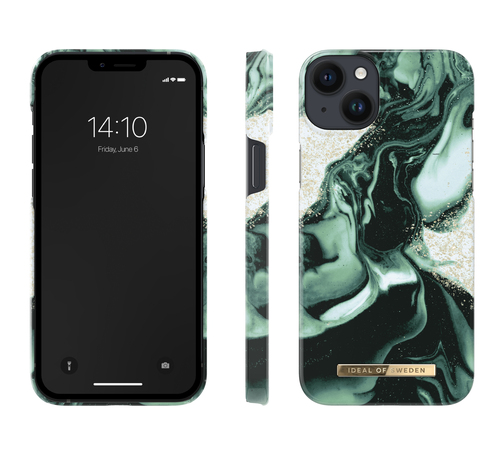 iDeal of Sweden Printed Case iPhone 14PL Golden Olive Marble – image 2