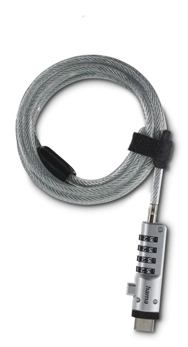 Product image: Hama USB cable lock Silver, Transparent 1.8 m