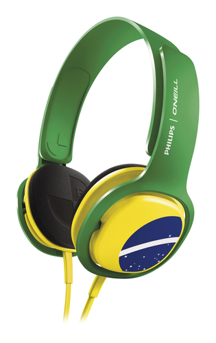 Philips O'Neill SHO3300BZ/00 headphones/headset Wired Head-band Green, Yellow