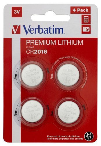 Verbatim CR2016 Vienreizējas lietošanas baterija Litijs