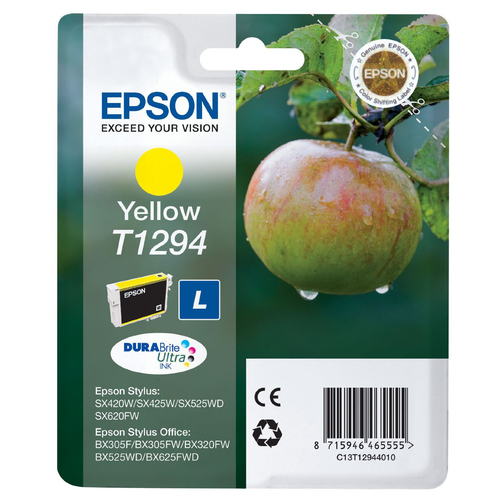 Epson Apple Singlepack Yellow T1294 DURABrite Ultra Ink