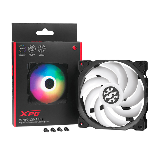 XPG VENTO120ARGB-BKCWW система охлаждения компьютера Корпус компьютера Вентилятор 12 cm Черный