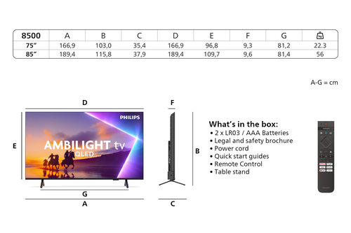 Philips PUS8500/05 75" 4K Ultra HD Qled Smart Ambilight TV - 75PUS8500/12, Black - image 5