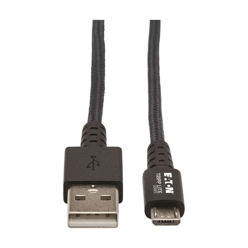 U050-003-GY-MAX TRIPP LITE CABLE USB 2.0 USB A A MICRO B PARA SERVICIO PESADO - M/M, FIBRAS DE ARAMIDA Y UHMWPE, GRIS, 91 CM [3 PIES] HASTA 25 AñOS DE GARANTIA.  - U050-003-GY-MAX