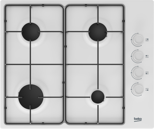Beko HIBG64120SW 61cm Gas Hob - White - image 1
