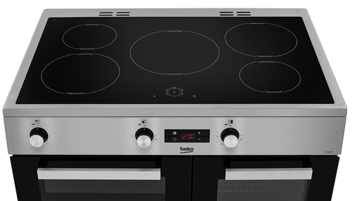 Beko KDVI90X 90cm Double Oven Range Cooker with 5 Zone Induction Hob – image 3