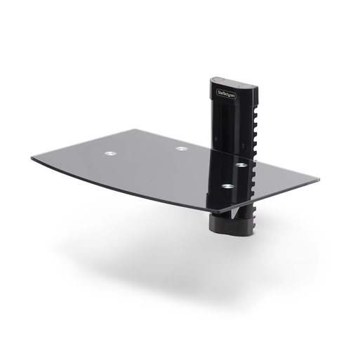 FLOATING WALL-MOUNTED AV SHELF, ADJUSTABLE HEIGHT SHELF FOR UNDER TV, ORGANIZE A