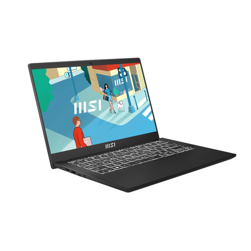 MSI Modern 14 C13M-618FR Intel® Core™ i5 i5-1335U Ноутбук 35,6 cm (14") Full HD 16 GB DDR4-SDRAM 512 GB Твердотельный накопитель (SSD) Wi-Fi 6 (802.11ax) Windows 11 Home Черный