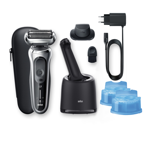 Braun Series 7 70-S7201cc Сеточная бритва Триммер Черный, Серебристый