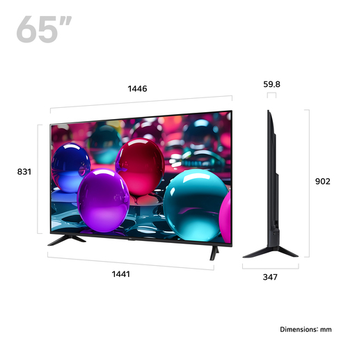 65" LG UA73 LED 4K Hdr Smart TV 2025 - 65UA73006LA, Black - image 2
