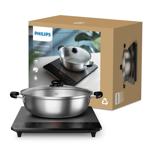 Philips 5000 series HD5850/98 hob Black, Grey Countertop – image 5