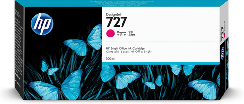 TINTA HP LF 727 DESIGNJET MAGENTA 300ML F9J77A - F9J77A