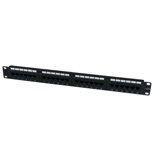 StarTech.com 24 Port 1U Rackmount Cat 6 110 Patch Panel - 24 port Network Patch Panel - RJ45 Ethernet 110 type Rack Mount Patch Panel 1U (C6PANEL24) Sort