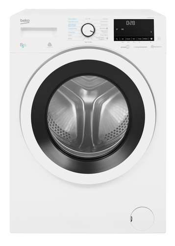 Beko WDR8540121W стирально-сушильная машина Отдельно стоящий Фронтальная загрузка Белый